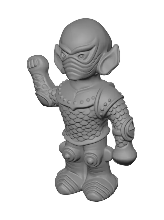 3D model for Orange Monster Toy