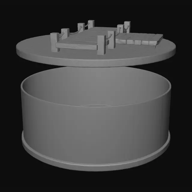 3D model for Tiny Pier in a Tin