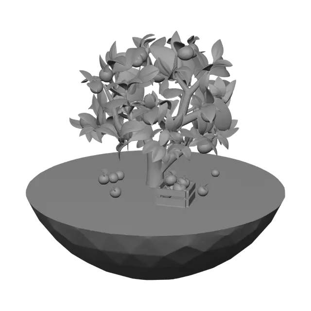 3D model for Potted Orange Tree