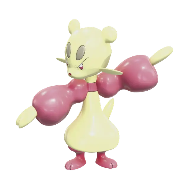 3D model for Weathered Mienfoo Evolution
