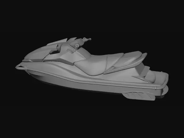3D model for Red and White Jet Ski