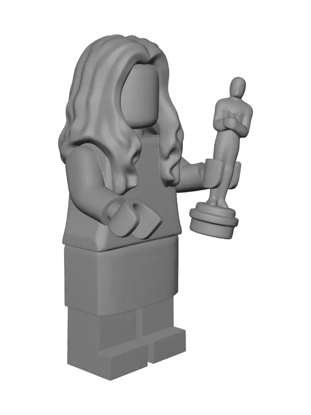 3D model for Lego Businesswoman with Oscar Trophy