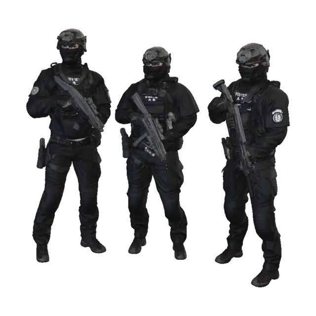 Elite Tactical Unit 3D model, vytvořený pomocí AI