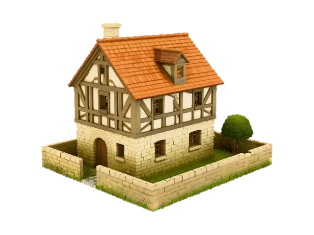 Cottage Haven - Retreat 3D model, vytvořený pomocí AI