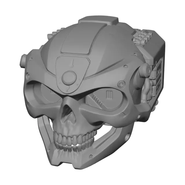 3D model for Raspberry Pi 5 case, for 4 pieces, in a shape of servoskull from Warhammer 40k