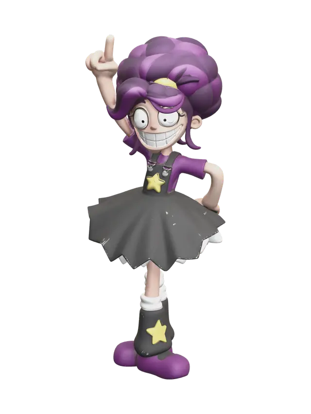 Lily Love Braids 3D model, vytvořený pomocí AI