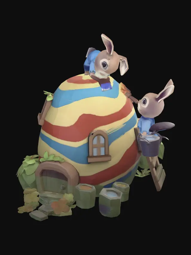 3D model for Rainbow Egg Cottage