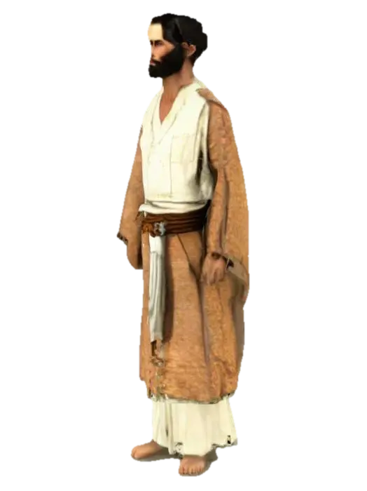 3D model for man for game asset wearing old catholic type of old clothe.