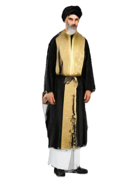3D model for man for game asset wearing old catholic type of old clothe.