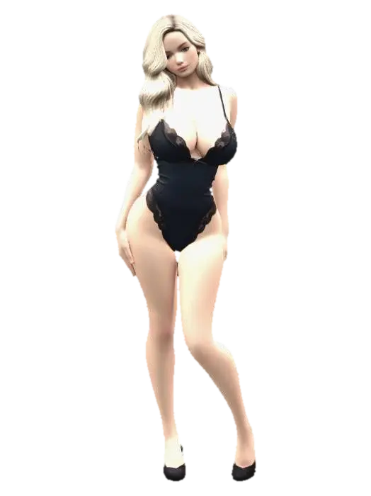 kimberly - Protagonist 3D model, vytvořený pomocí AI