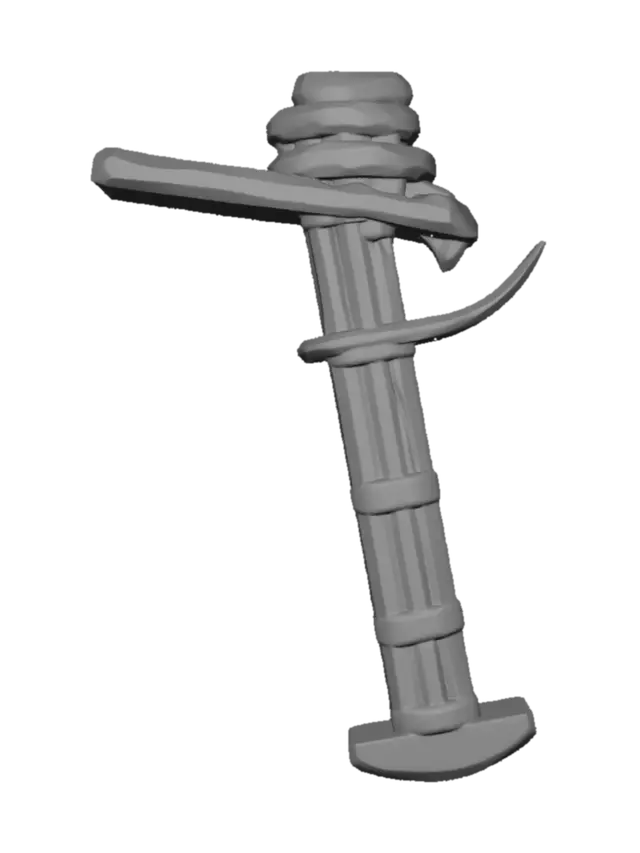 3D model for Black plastic push rivet
