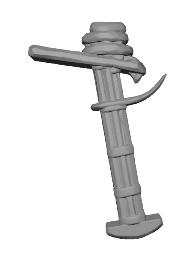 3D model for Black plastic push rivet