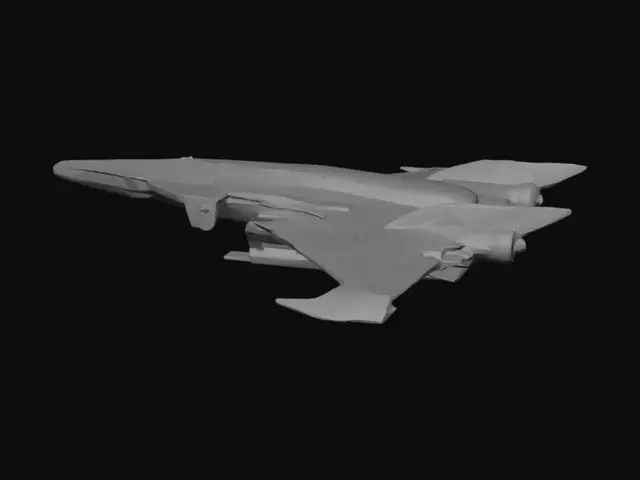 3D model for Futuristic spaceship design
A spaceship, interceptor style, hull with metal plates, futuristic, and symetrical design.
An interceptor-style spaceship with a hull of metal plates, featuring a futuristic and symmetrical design, is depicted against a backdrop of stars and planets. Suggestion: For better 3D results, try to ensure the spaceship has a solid, well-defined silhouette with clear edges.