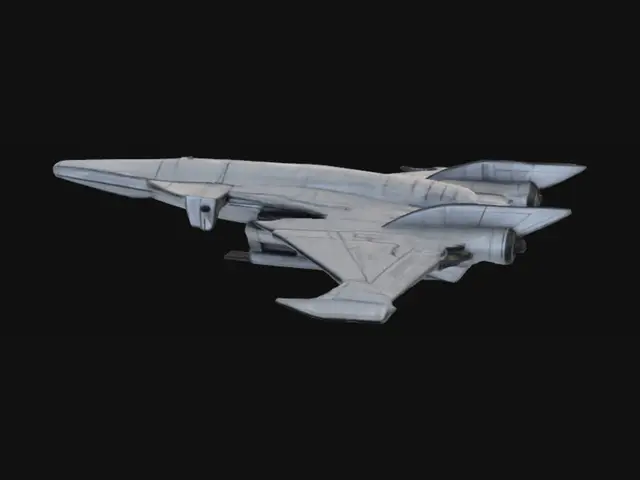 3D model for Futuristic spaceship design
A spaceship, interceptor style, hull with metal plates, futuristic, and symetrical design.
An interceptor-style spaceship with a hull of metal plates, featuring a futuristic and symmetrical design, is depicted against a backdrop of stars and planets. Suggestion: For better 3D results, try to ensure the spaceship has a solid, well-defined silhouette with clear edges.