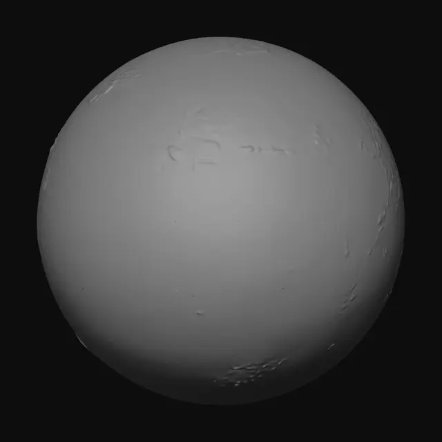 3D model for Earth Over Africa and Eurasia