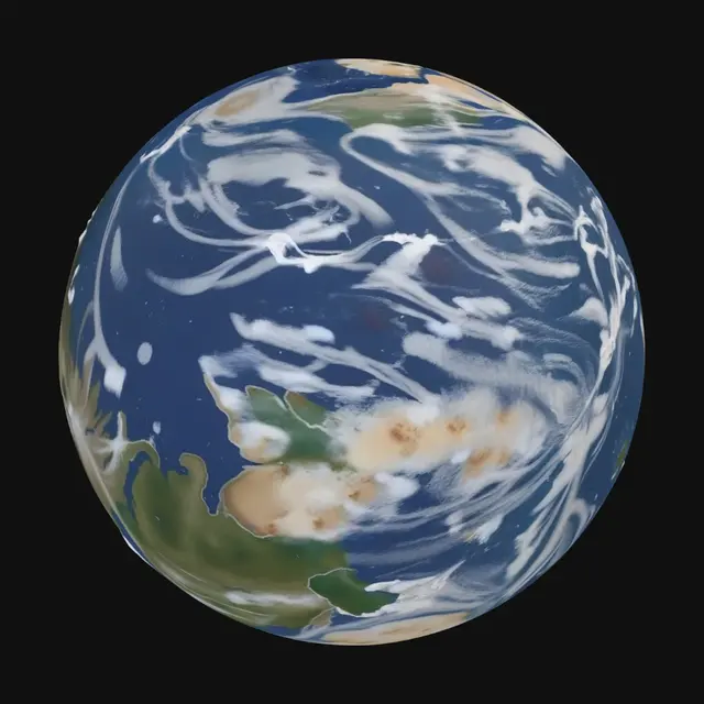 3D model for Earth Over Africa and Eurasia