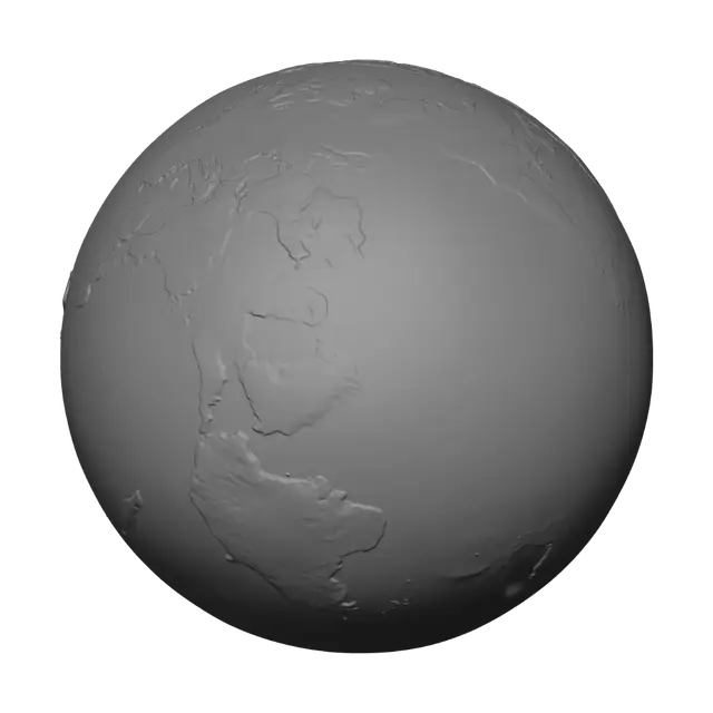 3D model for Blue Marble Over Africa