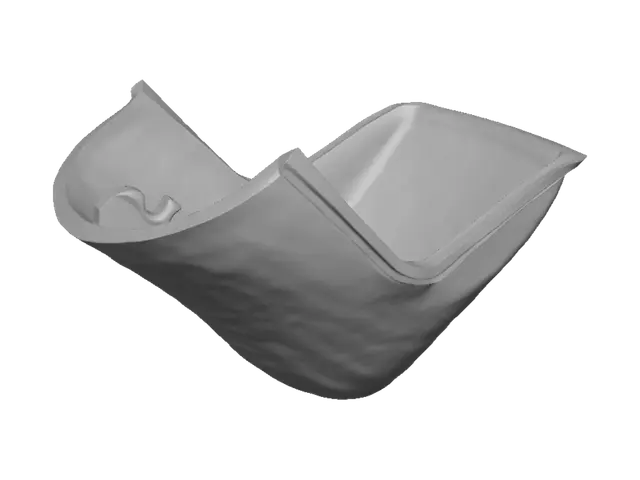 3D model for Leather Surface with Black Clip