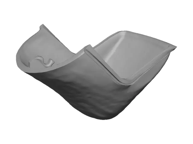 3D model for Leather Surface with Black Clip