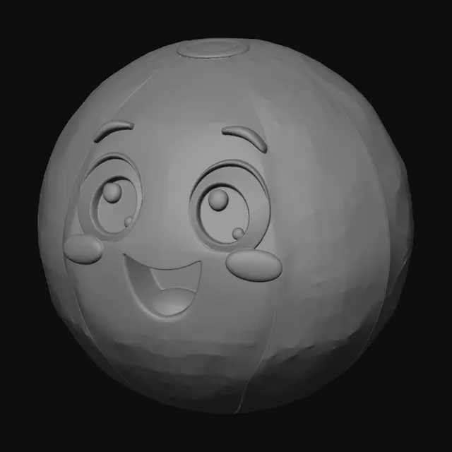 3D model for Rainbow Smiley Ball