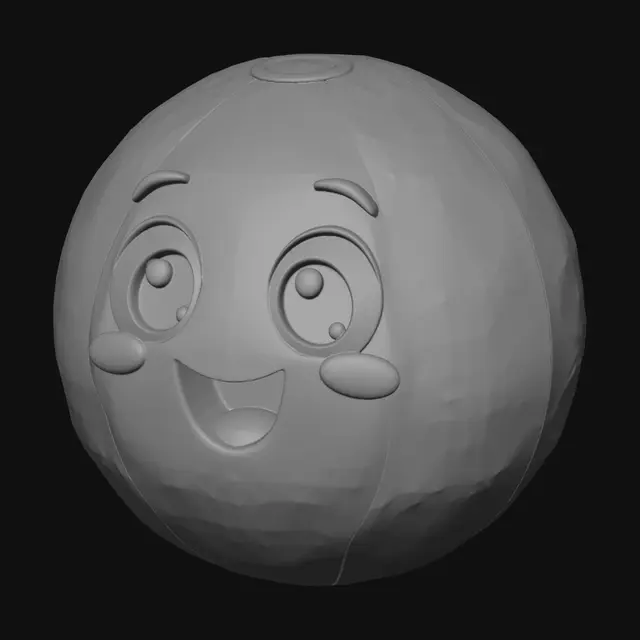 3D model for Rainbow Smiley Ball