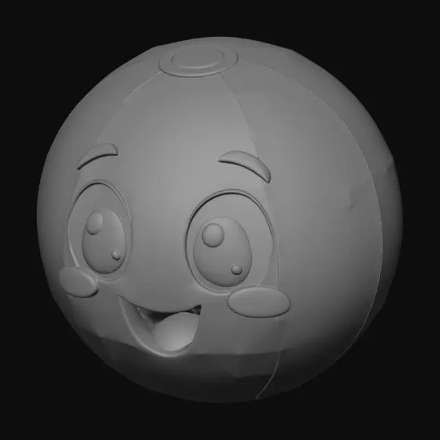 3D model for Rainbow Smiley Ball