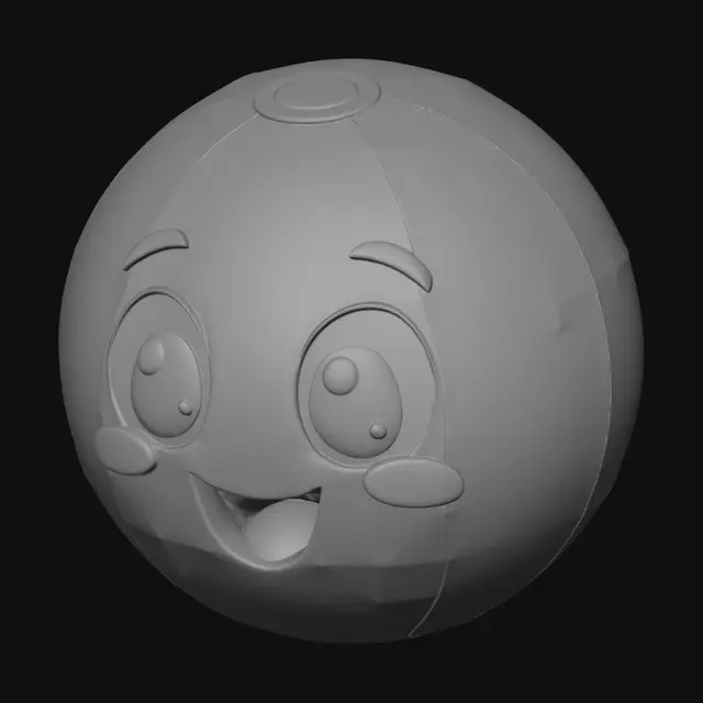 3D model for Rainbow Smiley Ball