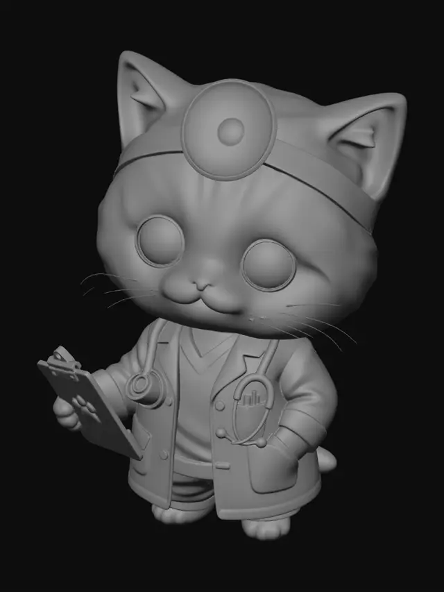 3D model for Tiny Vet Kitten