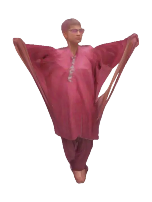 Young Man in Traditional Attire - Try-3D-modell, genererad av AI