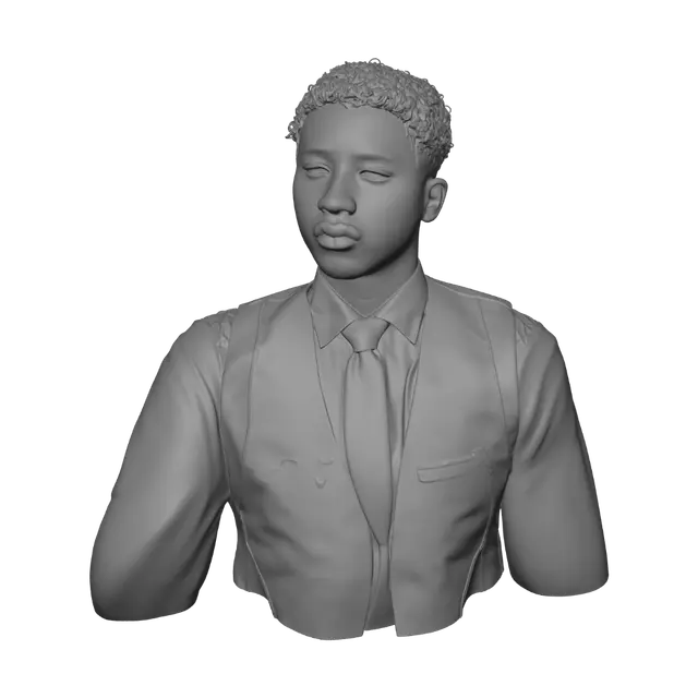 3D model for Formal portrait of a young man in a suit