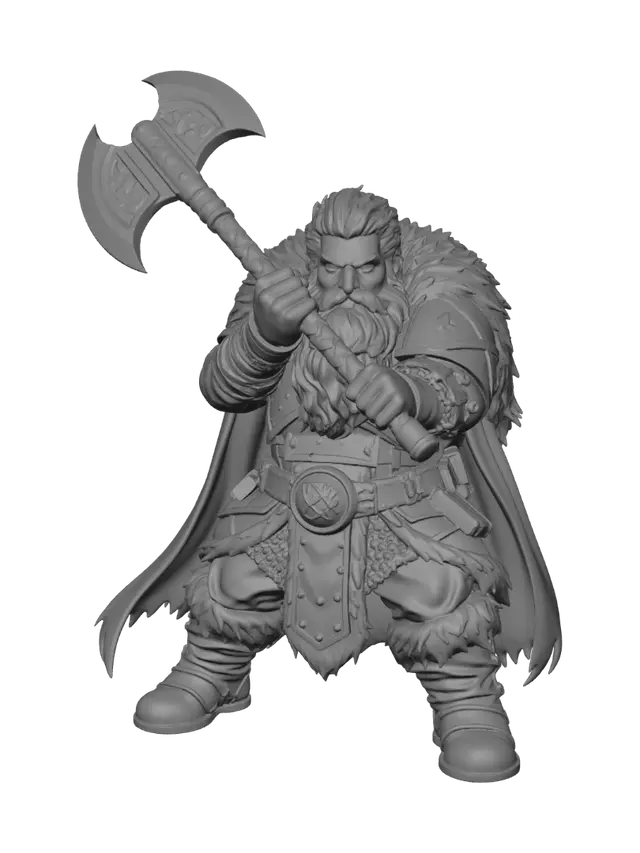 3D model for Ironbeard the War-Axe Wielder