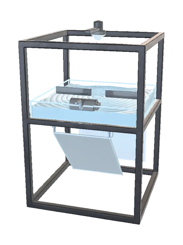 Huygens principle simple water experiment - Project 3D model, vytvořený pomocí AI