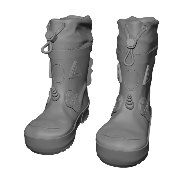 3D model for Pink Unicorn Rain Boots