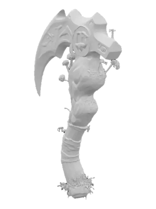 3D model for Game Scythe Weapon