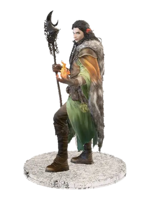 Wood Elf Druid - Moondruid 3D model, vytvořený pomocí AI