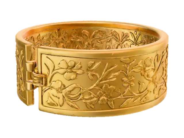 Golden Blossom Bracelet 3D model, vytvořený pomocí AI