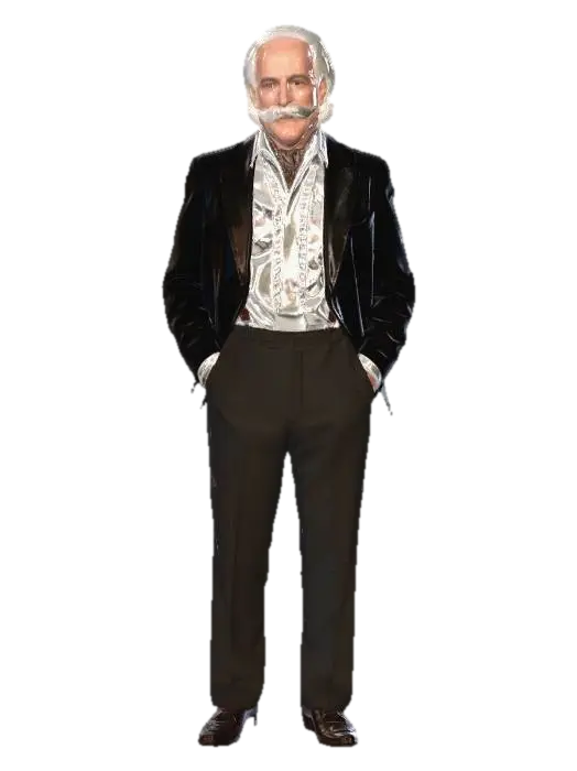 The Dapper Gentleman 3D model, vytvořený pomocí AI