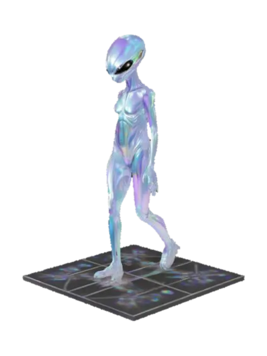 Intergalactic Runway 3D model, vytvořený pomocí AI