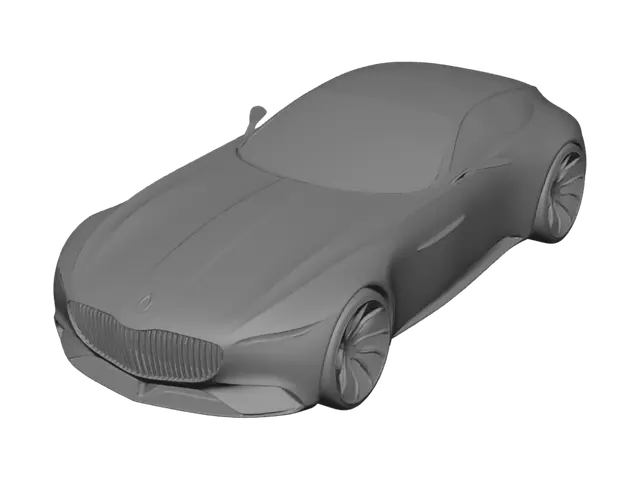 3D model for Red Mercedes-Benz concept car