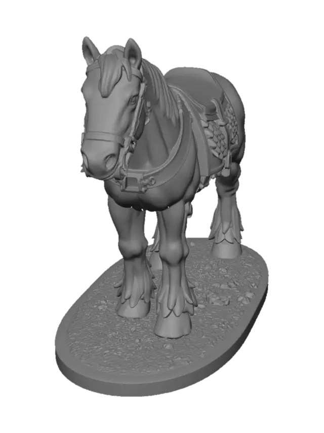 3D model for Pferd für Kutsche Tabletop Miniatur