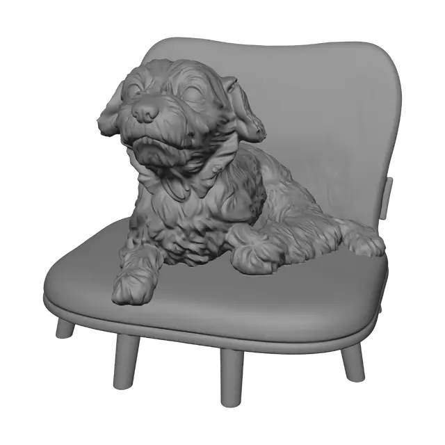 3D model for Puppy at the cafe