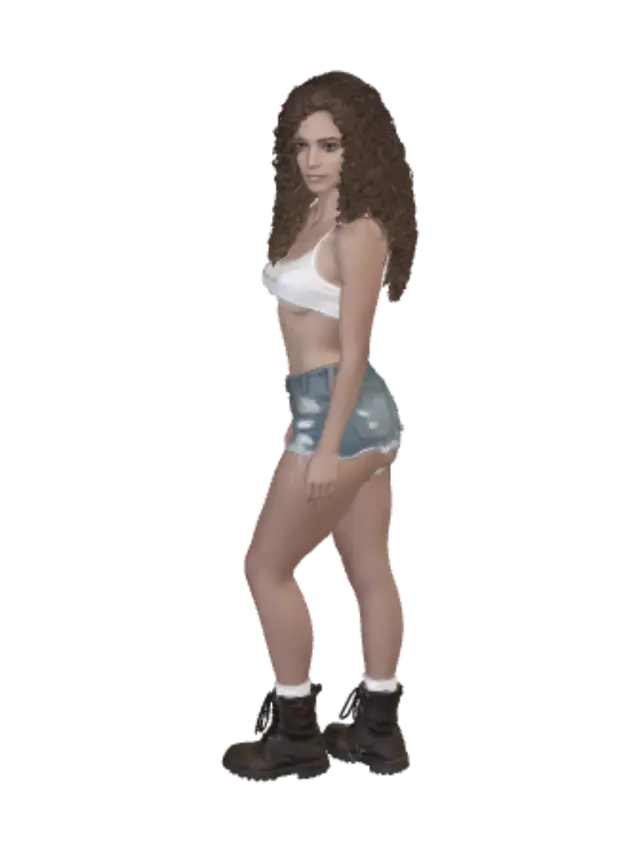 3D model for Curly-Haired Portrait by the Fountain