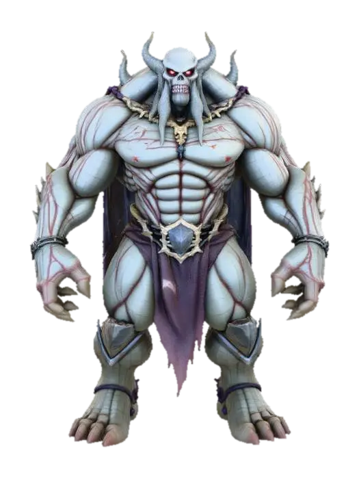 3D model for The Titan - Big Gambling/casino zombie/magic creature. Low polygon and in T-Pose position