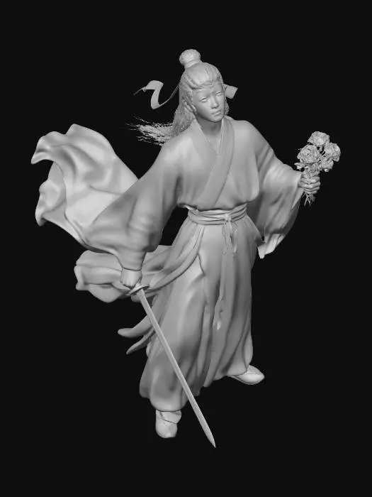 3D model for White-Robed Warrior on the Summit