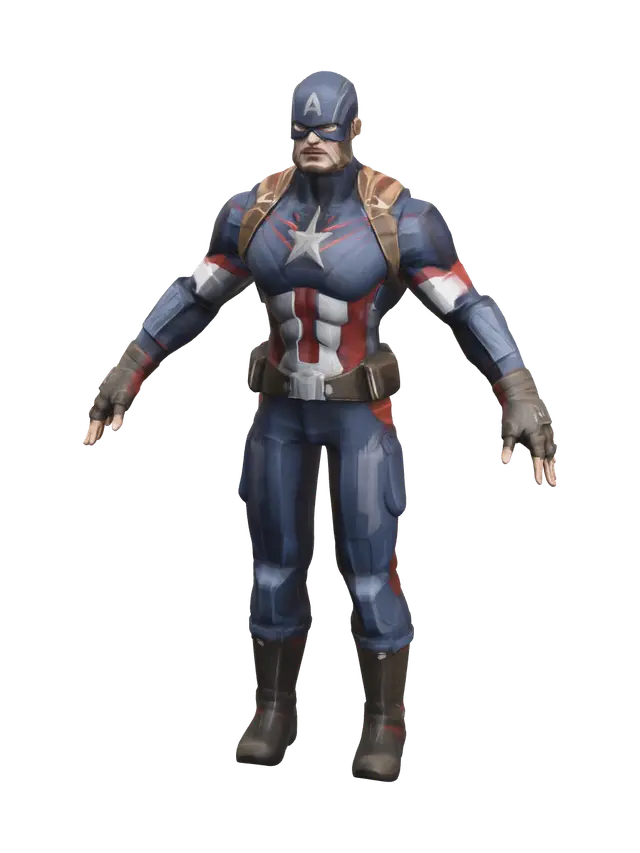 3D model for Ornate Captain America