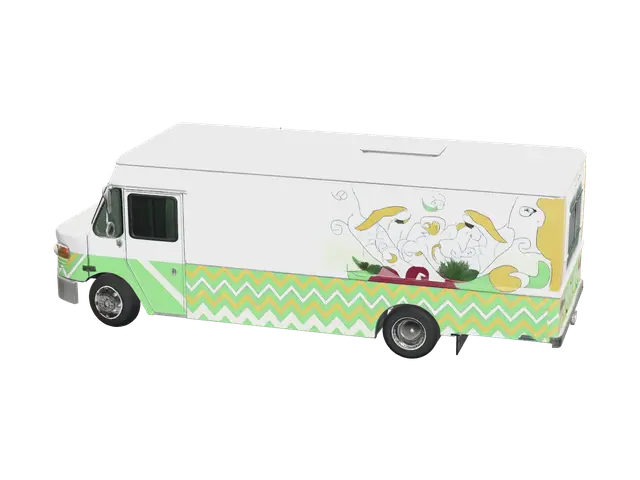 Realistic Food Truck - Foodtruck 3D model, vytvořený pomocí AI