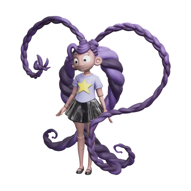 3D model for Stylized Poppy Playtime Chapter 5 Lily Love Braids