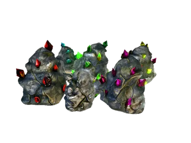 Prismatic Crystal Clusters 3D model, vytvořený pomocí AI