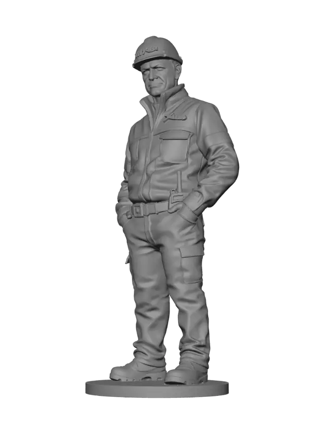 3D model for Construction Worker in Safety Gear