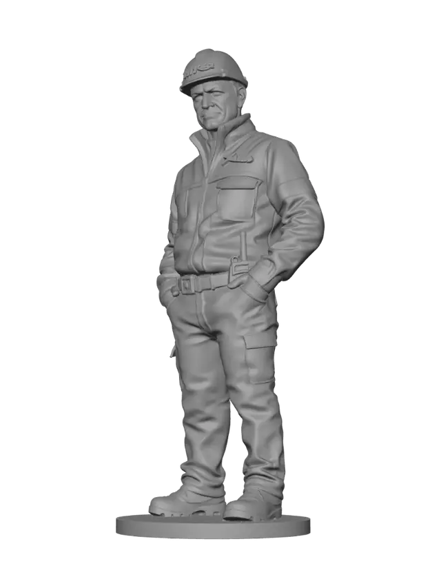 3D model for Construction Worker in Safety Gear